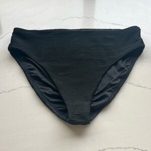 J. Crew Rib bikini bottom with high-cut leg size Medium